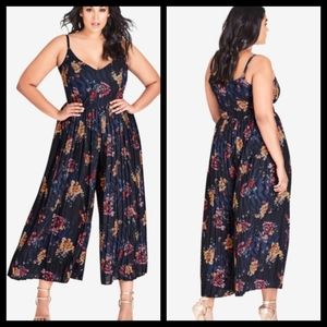 City Chic Desert Floral Jumpsuit 24 / XXL NWT
